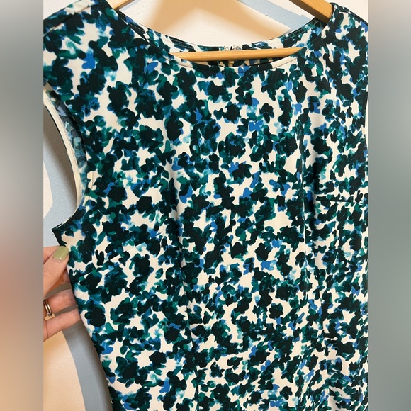 Ann Taylor Sundress Sleeveless Blue/Green Size 6 Tall - Picture 2 of 4